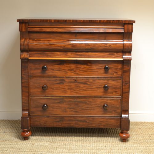 Stunning Large, Tall Victorian Mahogany Scottish Antique Chest of Drawers