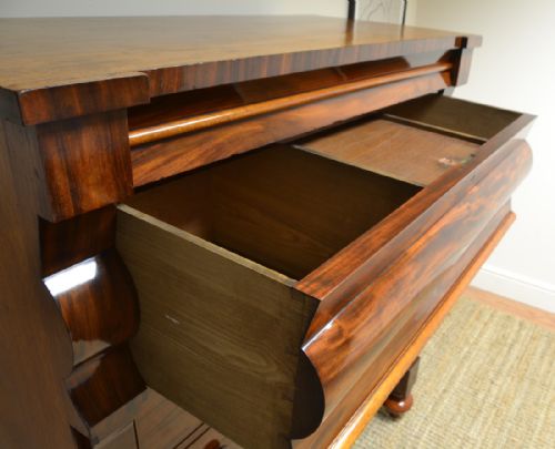 fig 1. Stunning Large, Tall Victorian Mahogany Scottish Antique Chest of Drawers