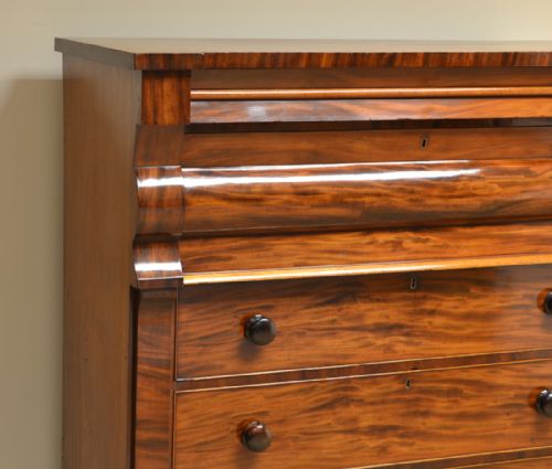 fig 3. Stunning Large, Tall Victorian Mahogany Scottish Antique Chest of Drawers