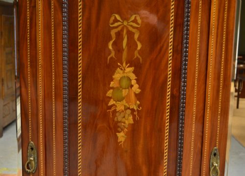 fig 1. Quality Victorian Mahogany Inlaid Antique Double Wardrobe
