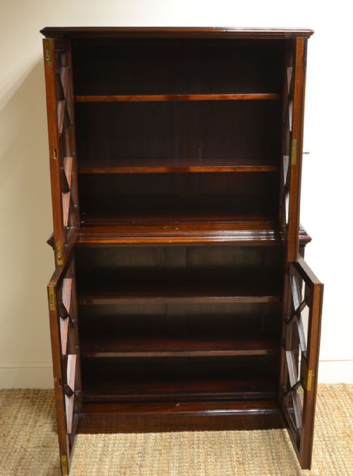 fig 2. Small Slim Glazed Victorian Antique Bookcase