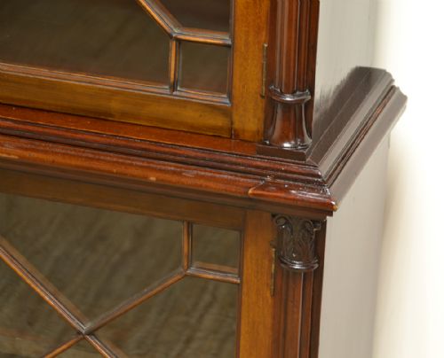 fig 3. Small Slim Glazed Victorian Antique Bookcase