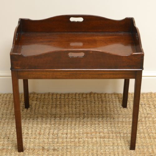 Georgian Mahogany Butlers Tray Top Antique Coffee Table