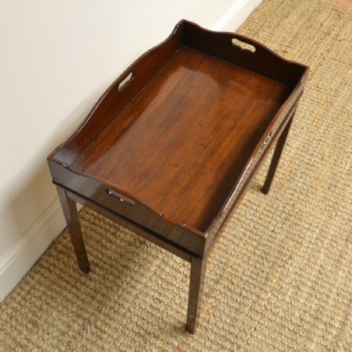 fig 1. Georgian Mahogany Butlers Tray Top Antique Coffee Table