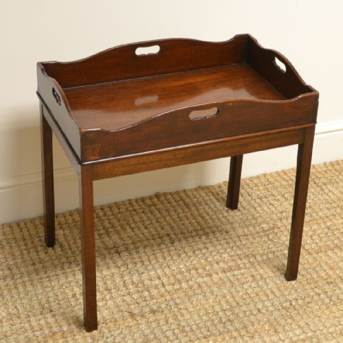 fig 2. Georgian Mahogany Butlers Tray Top Antique Coffee Table