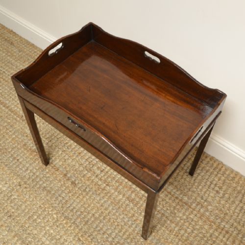 fig 3. Georgian Mahogany Butlers Tray Top Antique Coffee Table