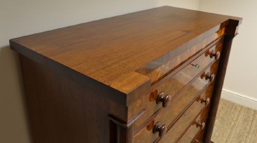 fig 2. Quality Figured Mahogany Victorian Scottish Antique Chest of Drawers