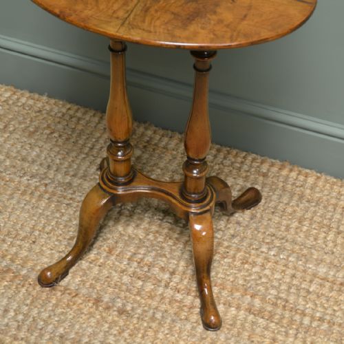 fig 2. Small Edwardian Figured Walnut Antique Occasional Table