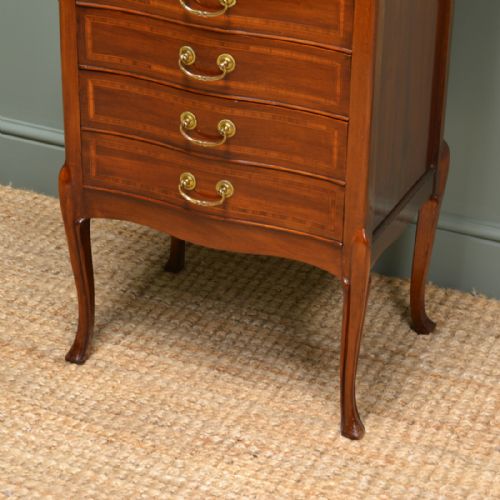 fig 2. Elegant Edwardian Mahogany Inlaid Antique Music Cabinet 