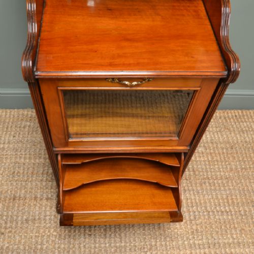 fig 1. Victorian Walnut Antique Side Cabinet