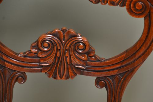 fig 1. Spectacular Set of Six William IV Mahogany Antique Dining Chairs