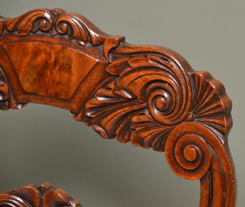 fig 2. Spectacular Set of Six William IV Mahogany Antique Dining Chairs