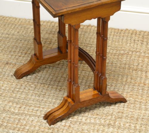 fig 1. Elegant S & H Jewell Nest of Three Antique Tables