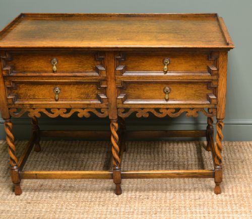 fig 3. Quality Edwardian Oak Antique Dresser Base