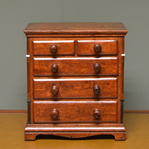 Country House Victorian Oak Antique Miniature Chest