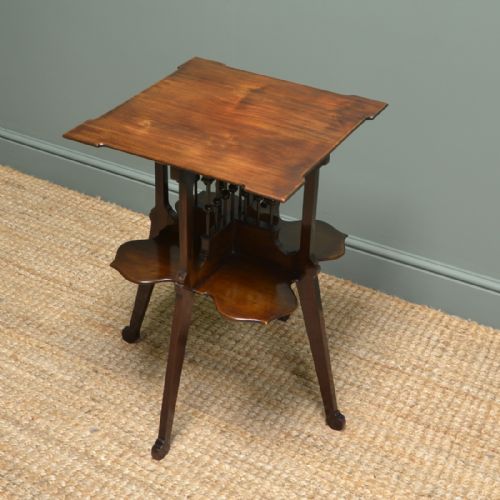 Stunning Art Nouveau Edwardian Walnut Antique Table / Book Stand