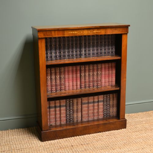 fig 3. Victorian Country House Walnut Antique Open Bookcase