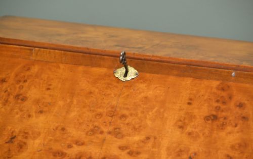 fig 2. Quality Small Edwardian Figured Walnut Antique Bureau