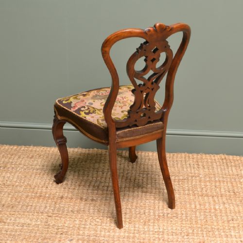 fig 1. Set of Six Country House Walnut Antique Dining Chairs