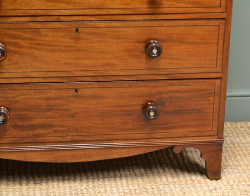 fig 2. Georgian Figured Mahogany Antique Cupboard on Chest
