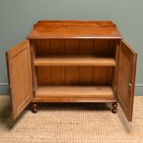 fig 2. Unusual Victorian Small Slim Oak Antique Cupboard