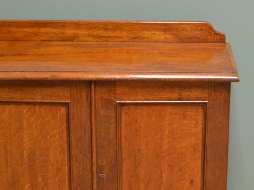fig 3. Unusual Victorian Small Slim Oak Antique Cupboard
