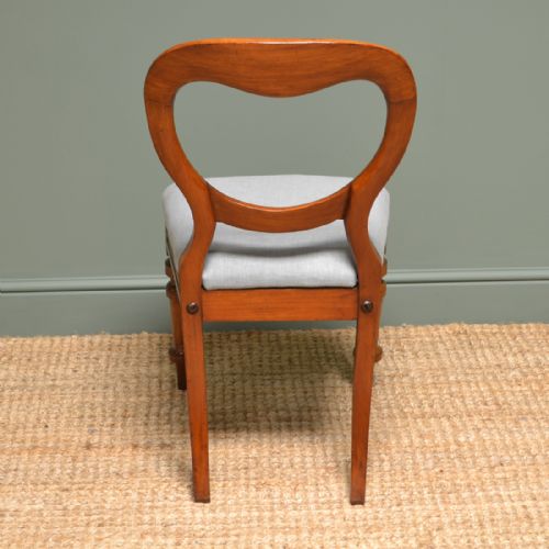fig 2. Set Of 10 Victorian Mahogany Antique Balloon Back Chairs