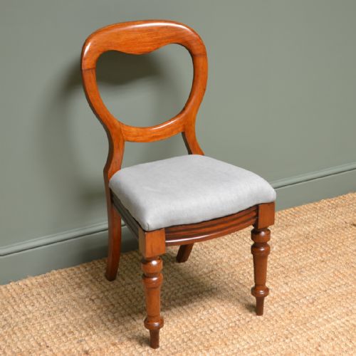 fig 3. Set Of 10 Victorian Mahogany Antique Balloon Back Chairs
