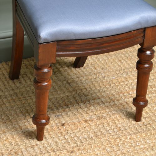 fig 3. Set Of 12 Victorian Mahogany Antique Balloon Back Chairs