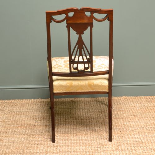 fig 2. Fine Quality Inlaid Victorian Mahogany Antique Arm Chair