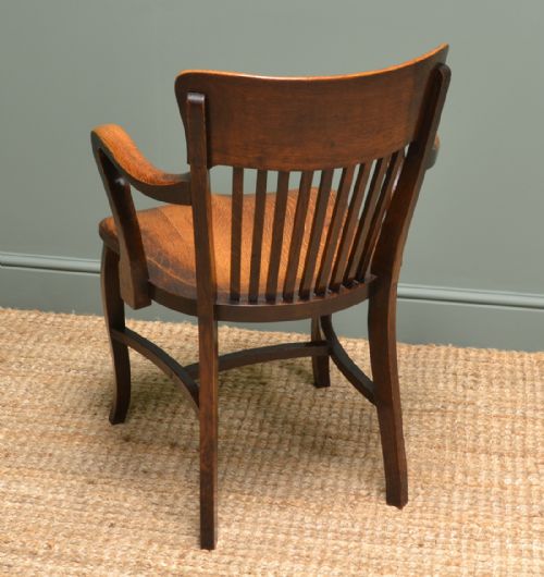 fig 1. Victorian Oak Arts & Crafts Antique Desk Chair