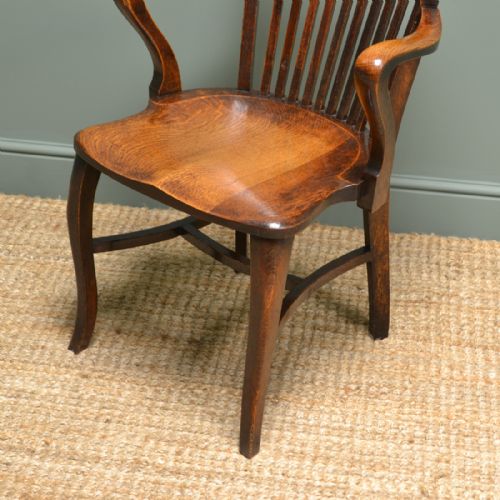 fig 2. Victorian Oak Arts & Crafts Antique Desk Chair