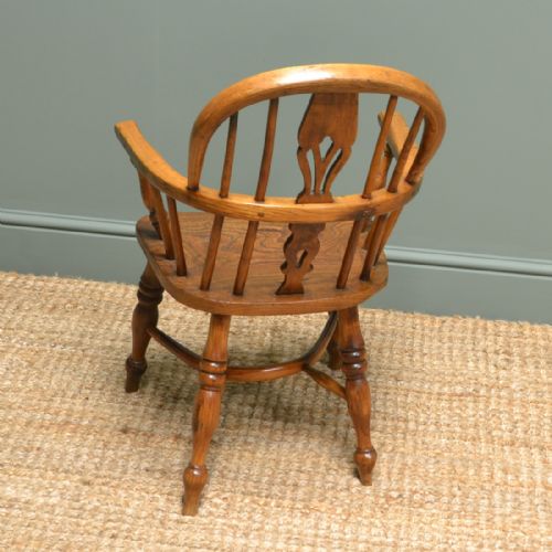 fig 1. Georgian Elm & Ash Baby Antique Windsor Chair