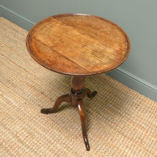 Country House Georgian Elm Antique Tripod Table