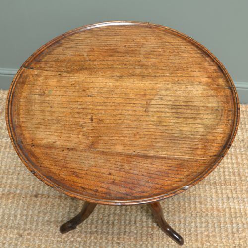 fig 2. Country House Georgian Elm Antique Tripod Table