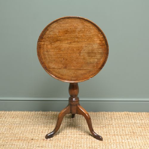 fig 3. Country House Georgian Elm Antique Tripod Table