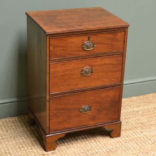 fig 1. Small Georgian Mahogany Country House Antique Chest of Drawers