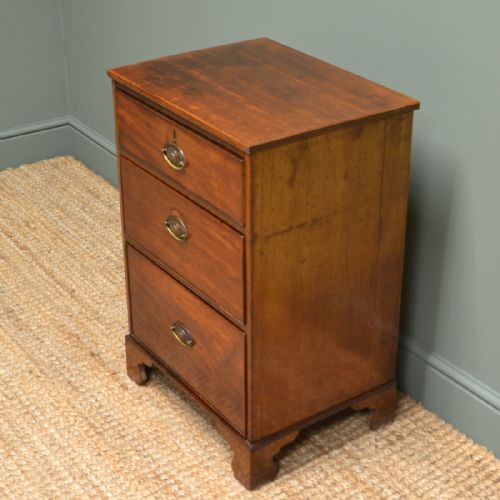 fig 2. Small Georgian Mahogany Country House Antique Chest of Drawers