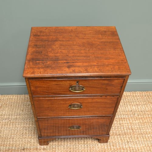 fig 3. Small Georgian Mahogany Country House Antique Chest of Drawers