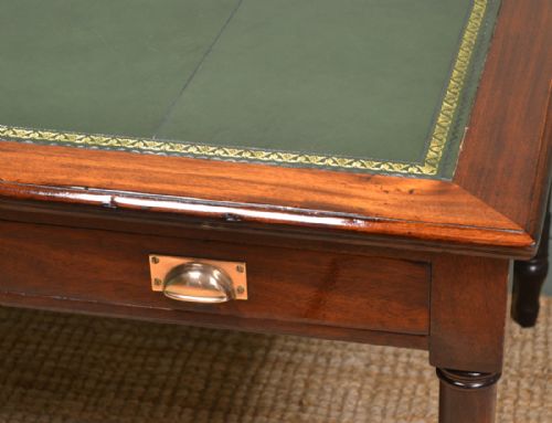 fig 1. Large Quality Edwardian Mahogany Antique Partners Writing Table