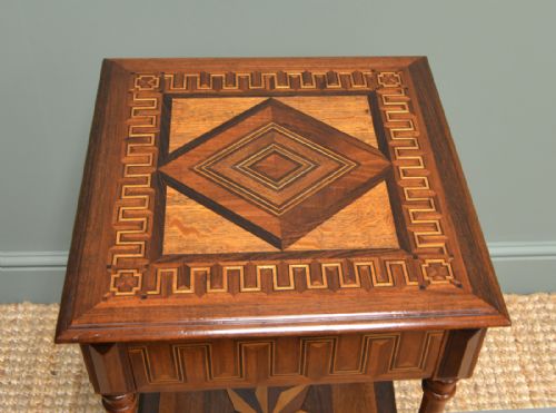 fig 2. Beautifully Inlaid French Victorian Antique Side Table