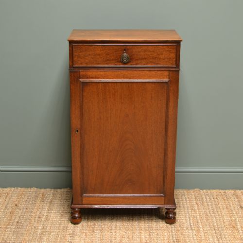 Slim Regency Mahogany Antique Cupboard