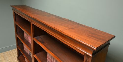 fig 1. Large Victorian Antique Walnut Double Open Bookcase