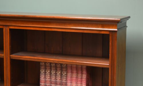 fig 2. Large Victorian Antique Walnut Double Open Bookcase