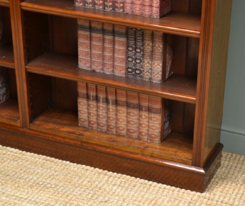 fig 3. Large Victorian Antique Walnut Double Open Bookcase