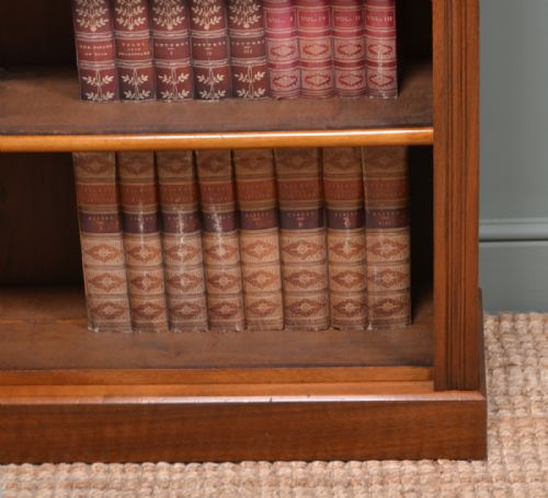 fig 2. Quality Victorian Walnut Antique Open Bookcase