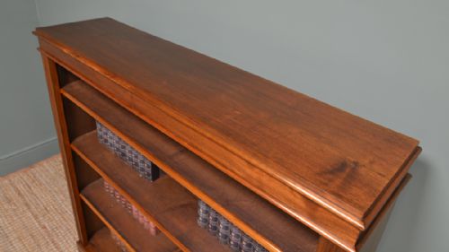 fig 3. Quality Victorian Walnut Antique Open Bookcase