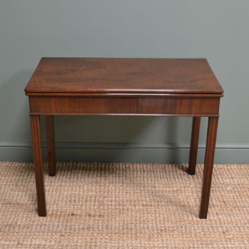 Georgian Mahogany Antique Card Table / Games Table