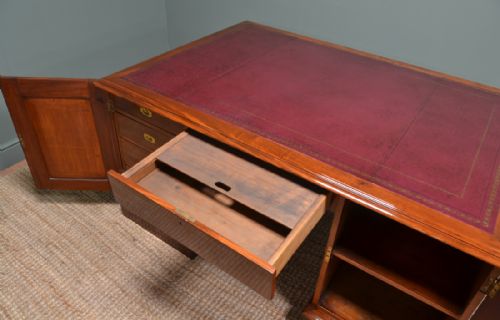 fig 1. High Quality Large Victorian Mahogany True Antique Partners Desk