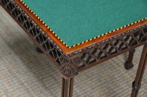 fig 1. Quality Chinese Chippendale Design Antique Card Table